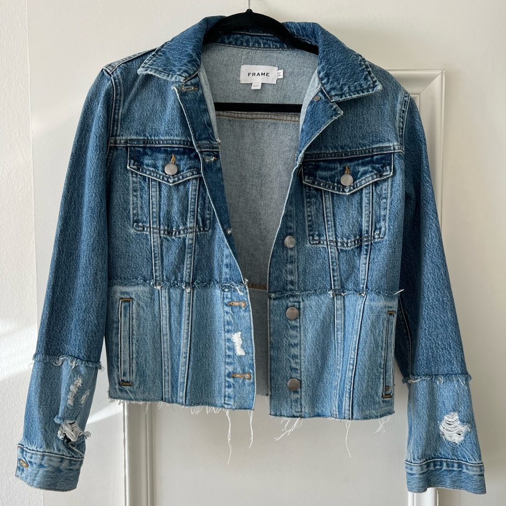 Frame Denim two tone denim jacket